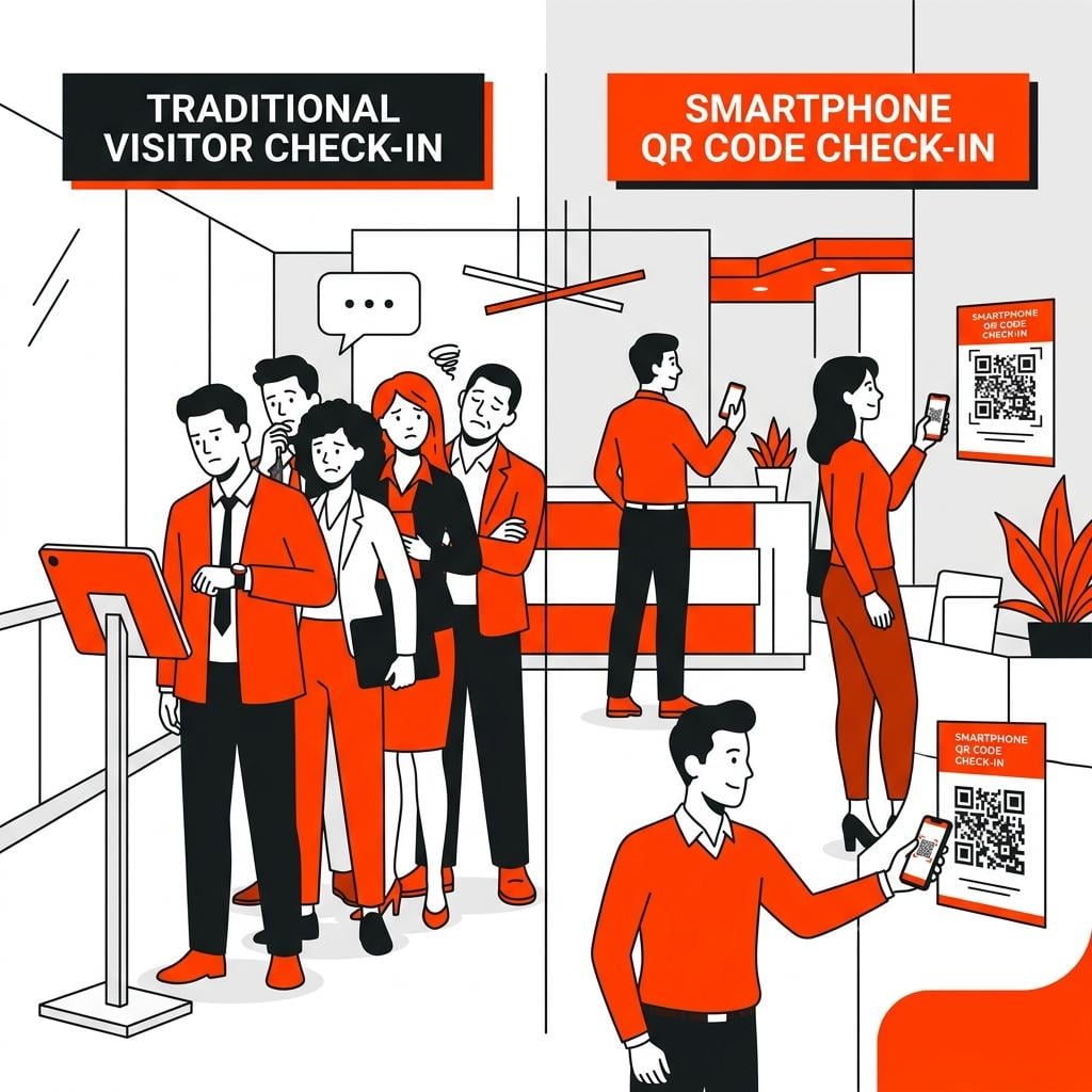 iPad Kiosk vs. QR Flyer check-in comparison