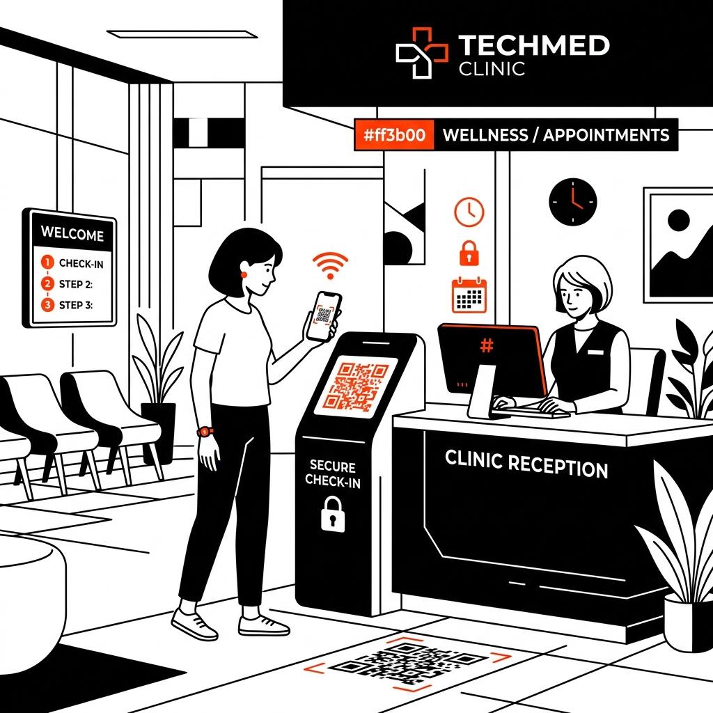 HIPAA Compliant Patient QR Code Check-in Flow